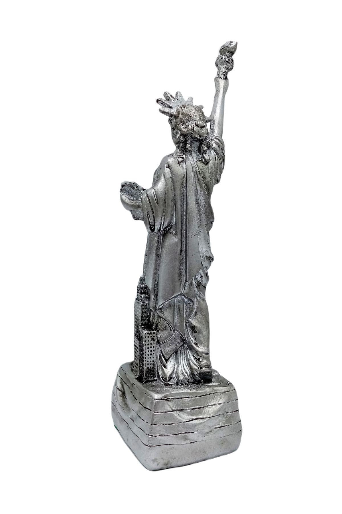 Amerika Birleşik DevletleriDünyadan HediyelerDNY-HD100398Keskin Hediyelik Eşya Ve TekstilABD New York Özgürlük Heykeli Reçine Gümüş Renk 20 cm