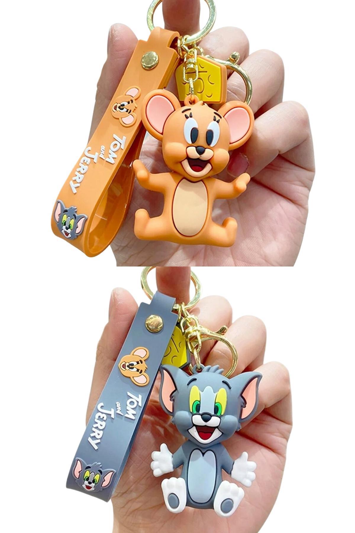 Amerika Birleşik DevletleriDünyadan HediyelerDNY-HD100628Keskin Hediyelik Eşya Ve TekstilTom ve Jerry 3D Karakter İkili Silikon Anahtarlık