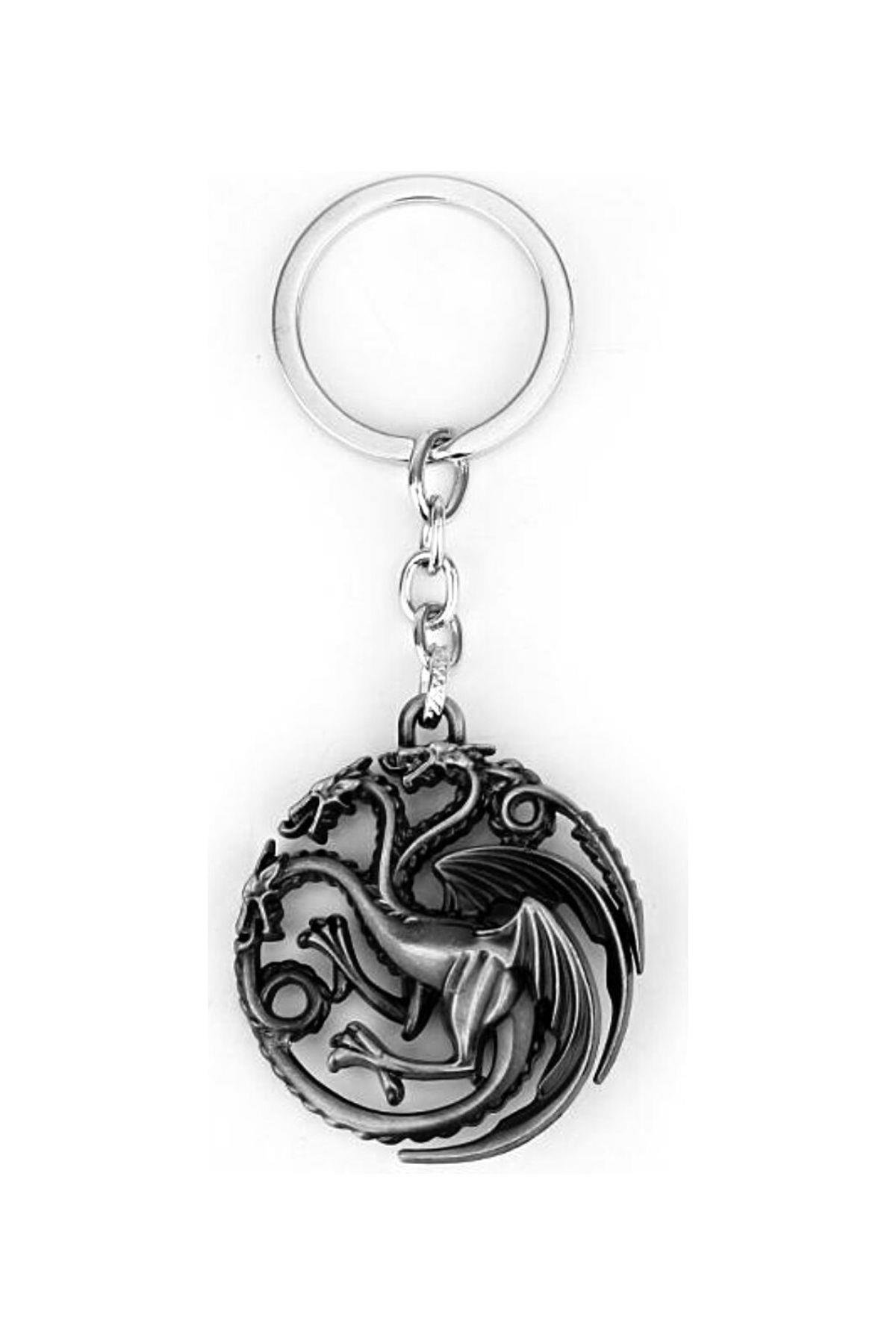 Amerika Birleşik DevletleriDünyadan HediyelerDNY-HD100355Keskin Hediyelik Eşya Ve TekstilGame Of Thrones Targaryen 3 Başlı Ejderha Metal Anahtarlık