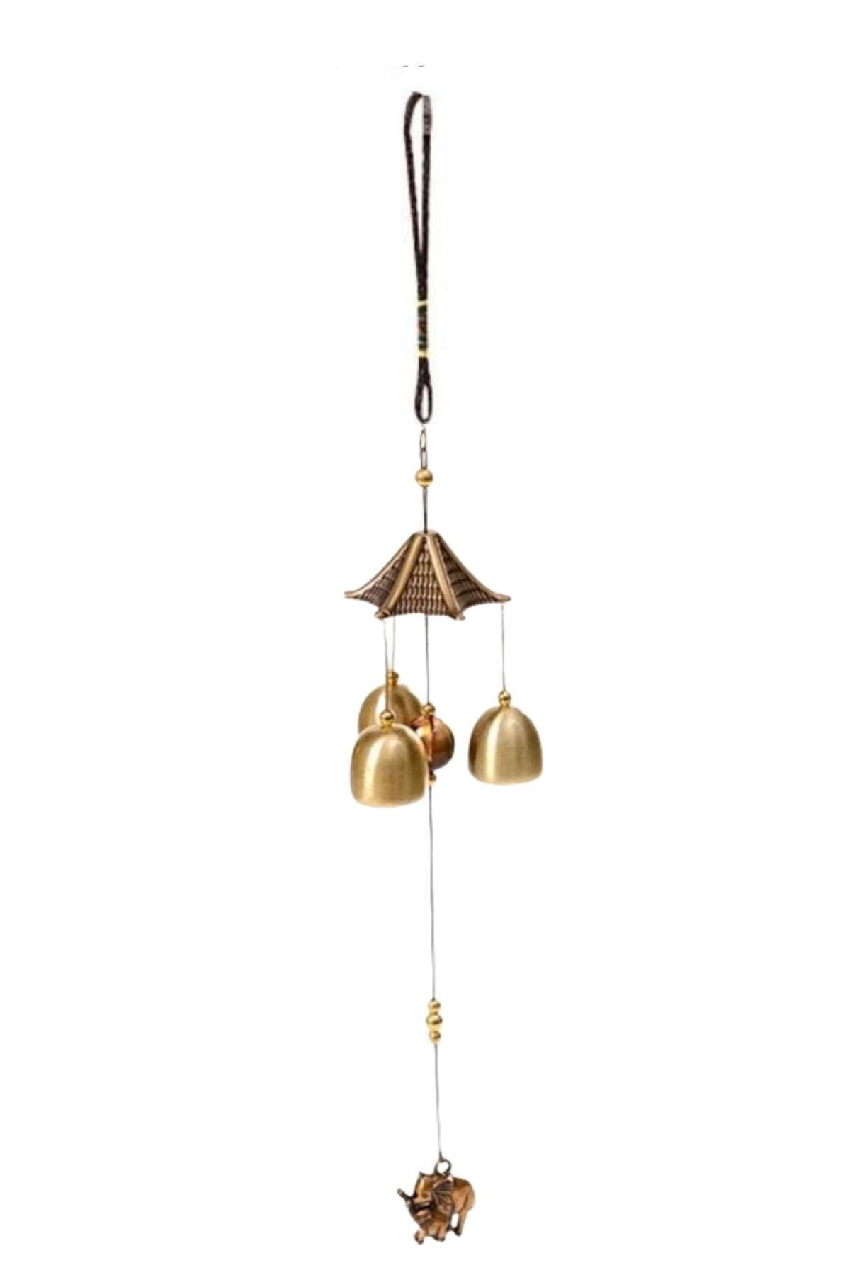 ÇinDünyadan HediyelerDNY-HD100581Keskin Hediyelik Eşya Ve TekstilFeng Shui Metal Rüzgar Çanı Bereket Filleri 3 Çan