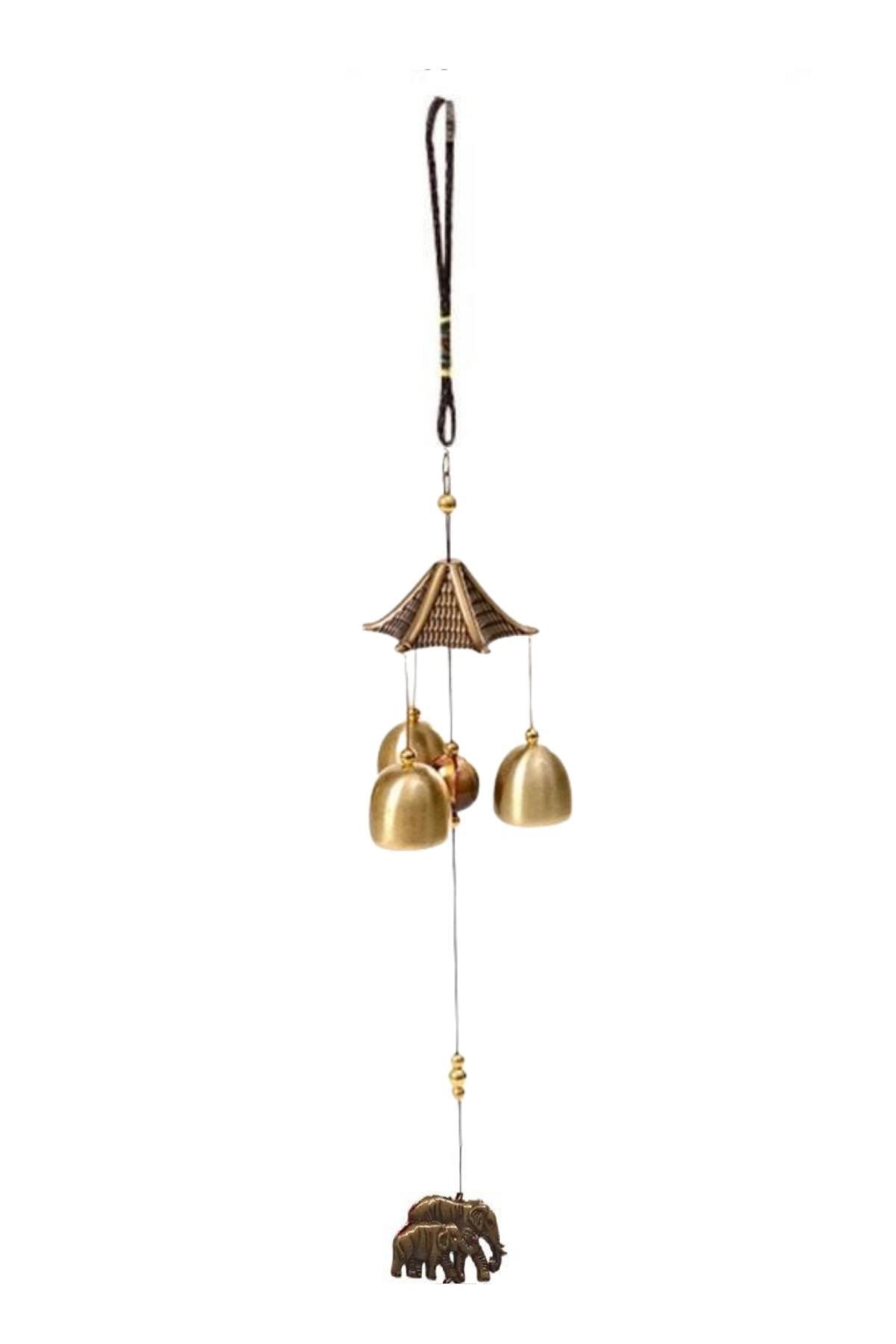 ÇinDünyadan HediyelerDNY-HD100581Keskin Hediyelik Eşya Ve TekstilFeng Shui Metal Rüzgar Çanı Bereket Filleri 3 Çan