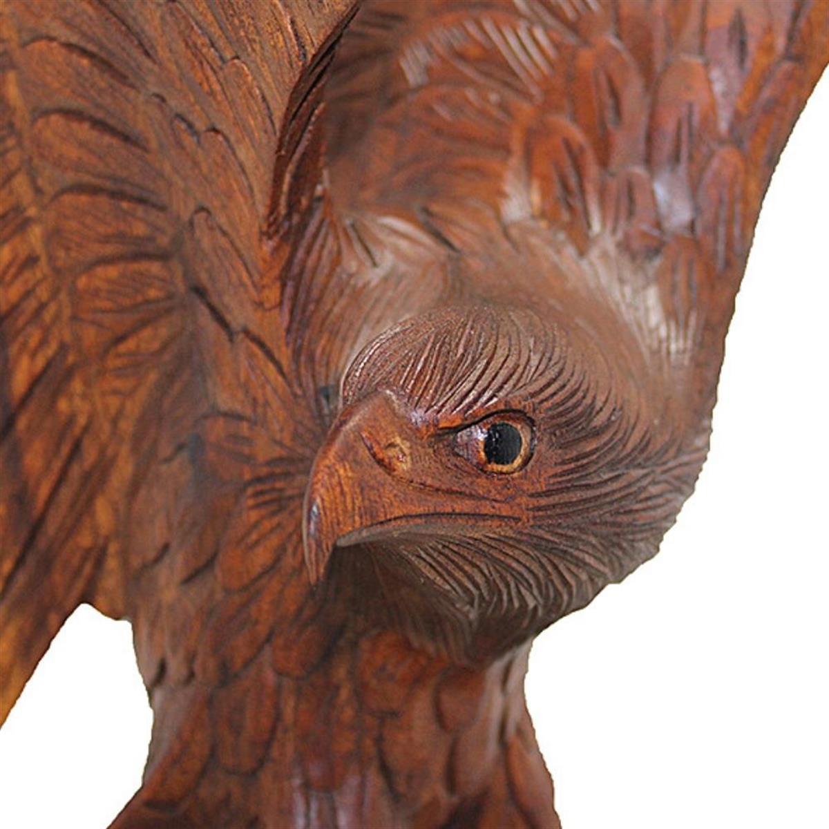 EndonezyaDünyadan HediyelerOZ-TEAKFIL-30215Keskin Hediyelik Eşya Ve TekstilDekoratif Teak (Tik) Ağacı Kartal Biblo 50 cm El İşi
