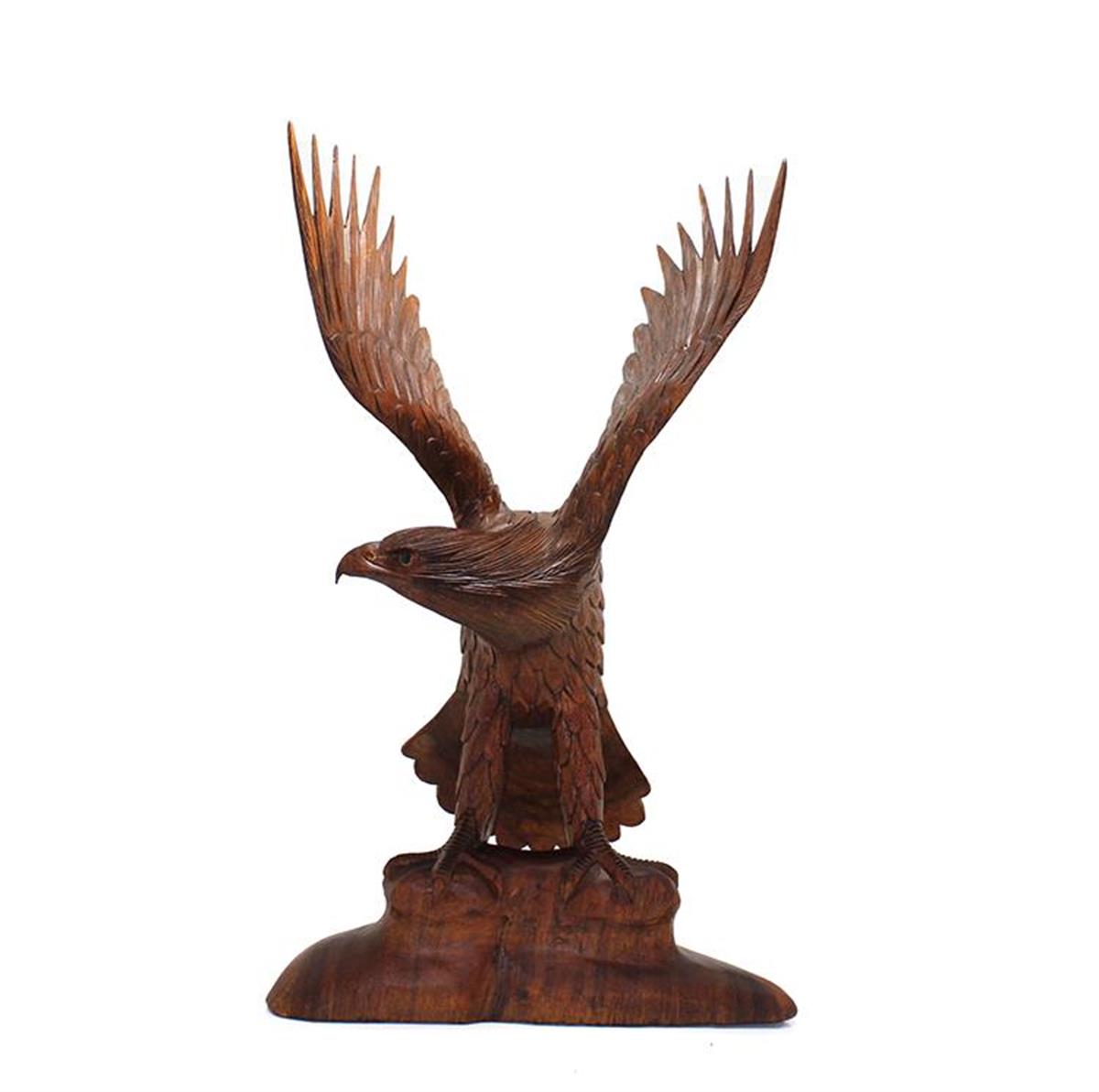 EndonezyaDünyadan HediyelerOZ-TEAKFIL-30215Keskin Hediyelik Eşya Ve TekstilDekoratif Teak (Tik) Ağacı Kartal Biblo 50 cm El İşi