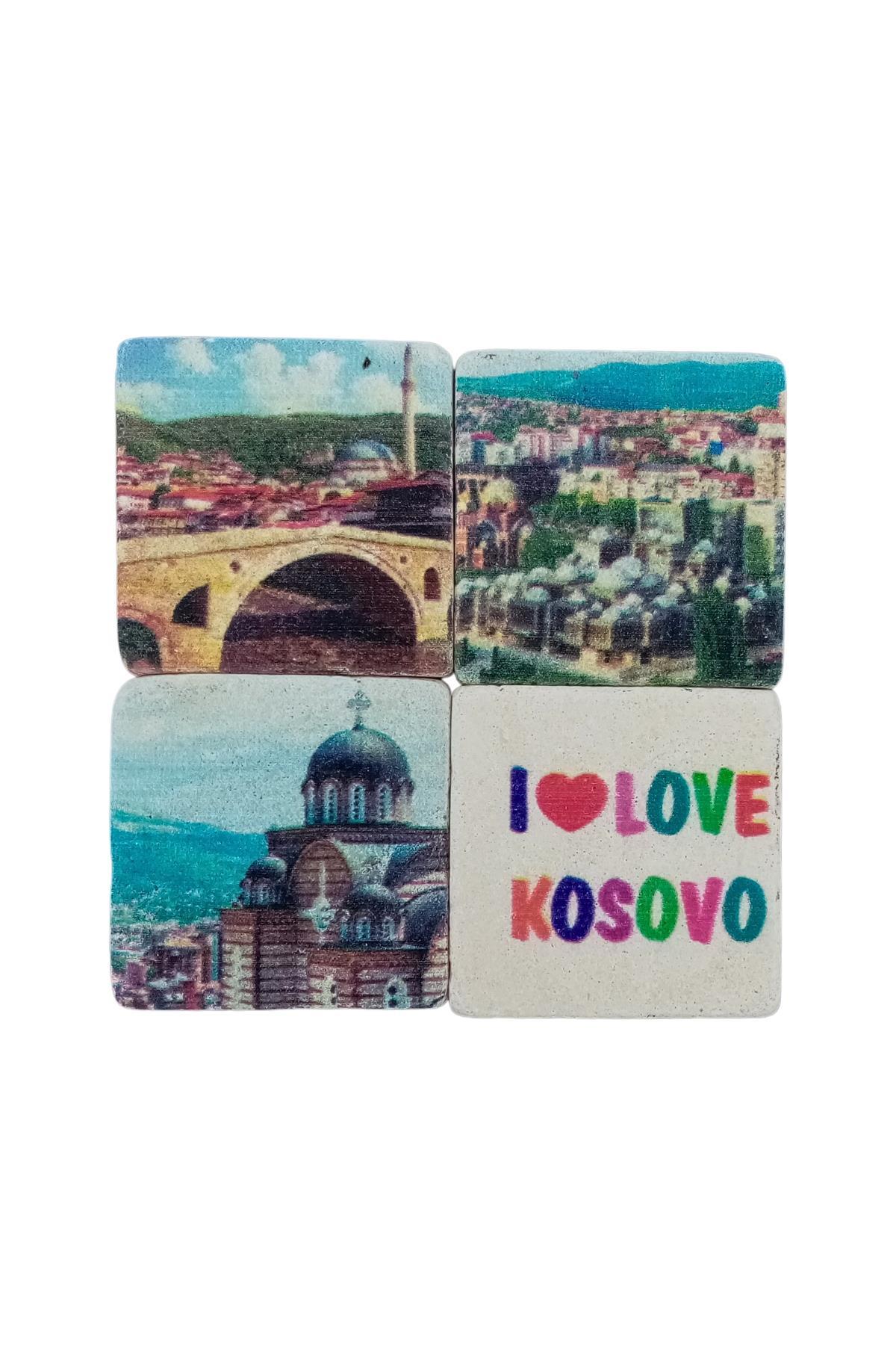 KosovaDünyadan HediyelerDNY-HD101364Keskin Hediyelik Eşya Ve TekstilKosova Temalı Dörtlü Taş Magnet