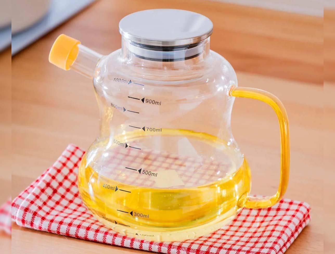 ACAR METAL KAPAKLI CAM YAĞDANLIK 1000 ML ACR-553