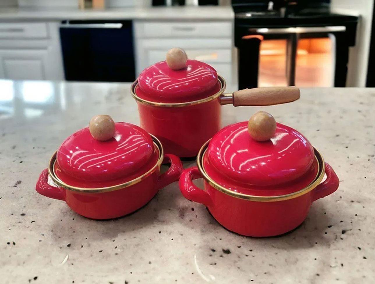 AROW KIRMIZI 3 L MİDİ TENCERE SET