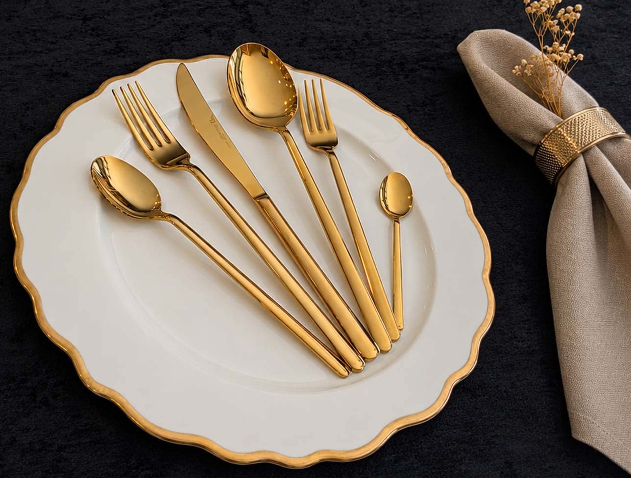 BRONDOFF BAHAMA GOLD 72 PARÇ ÇATAL BIÇAK TAK 4002