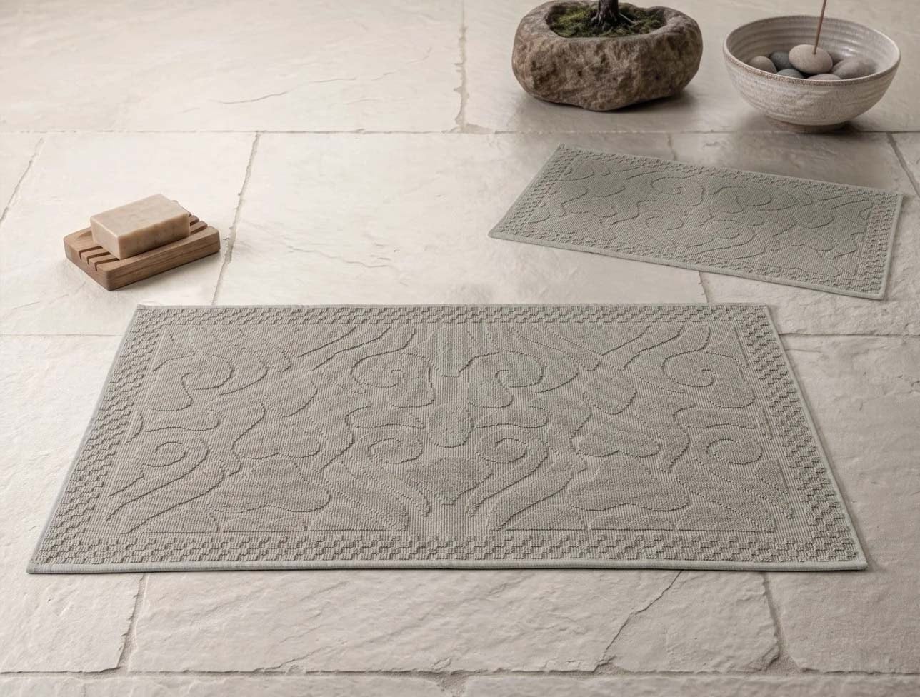 CB AURA 2Lİ PAMUKLU PASPAS SETİ VİNE VİZON 60X90