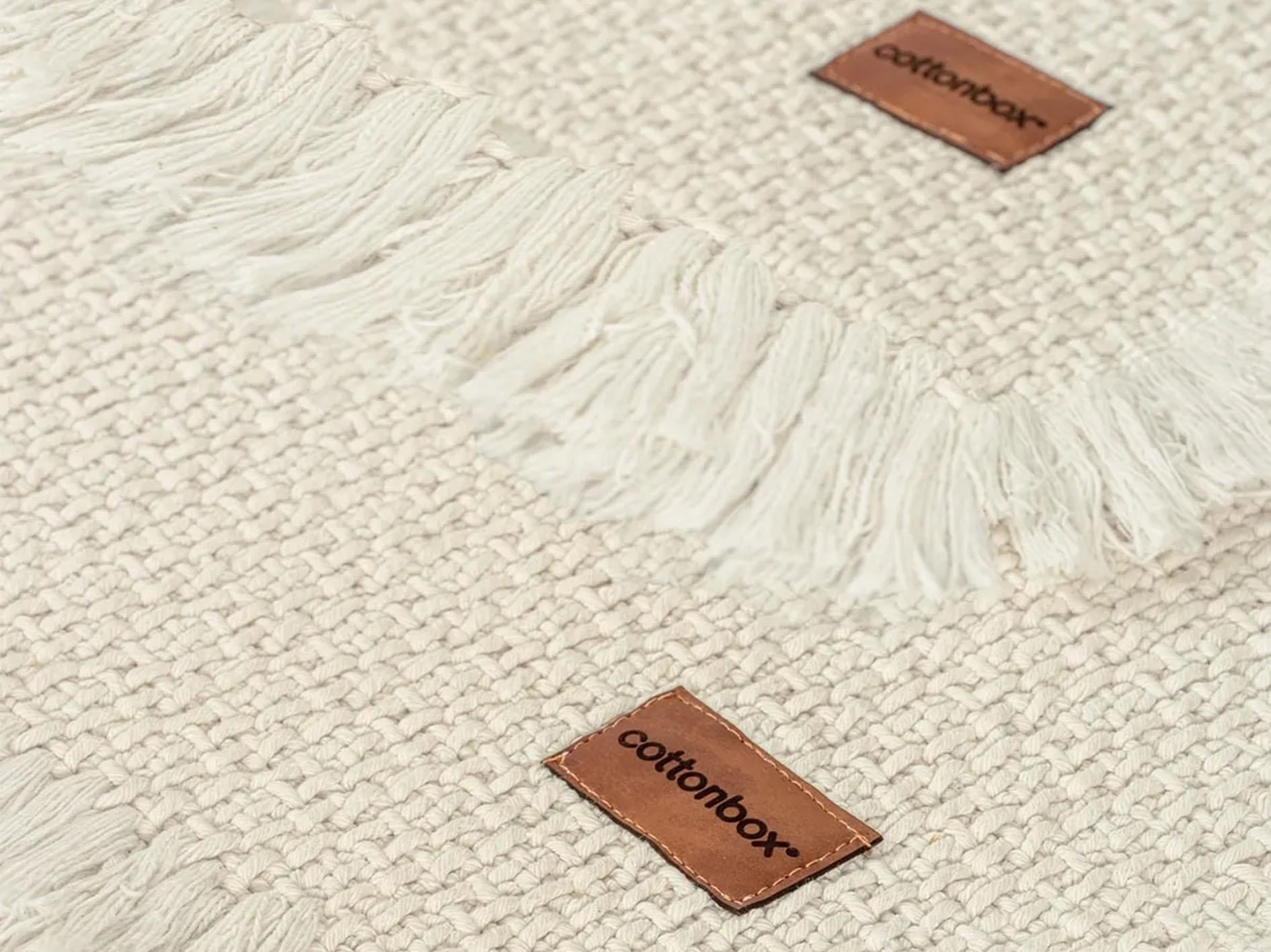 COTTON CB BATH RUG SET KREM 75X125+60X90