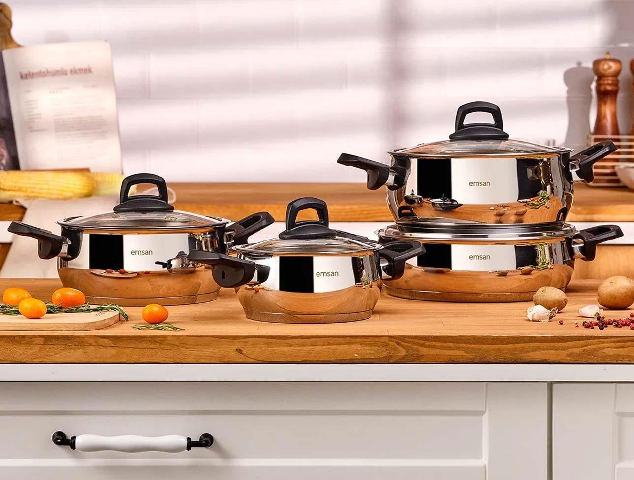 EMSAN AREN  8 PARÇA TENC SETİ ÇEL. ÇELİK