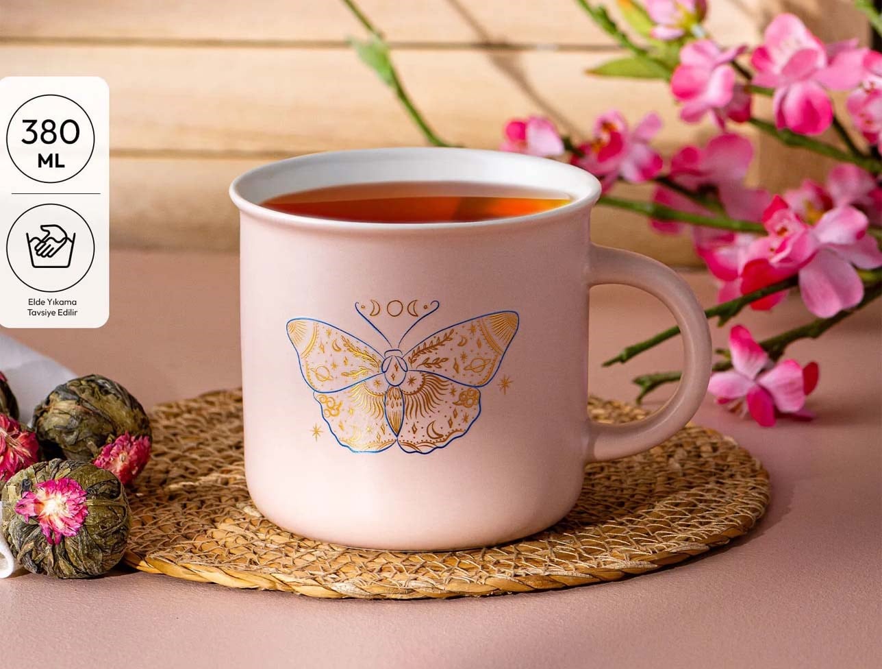 EMSAN BUTTERFLY KUPA PEMBE DESENLİ