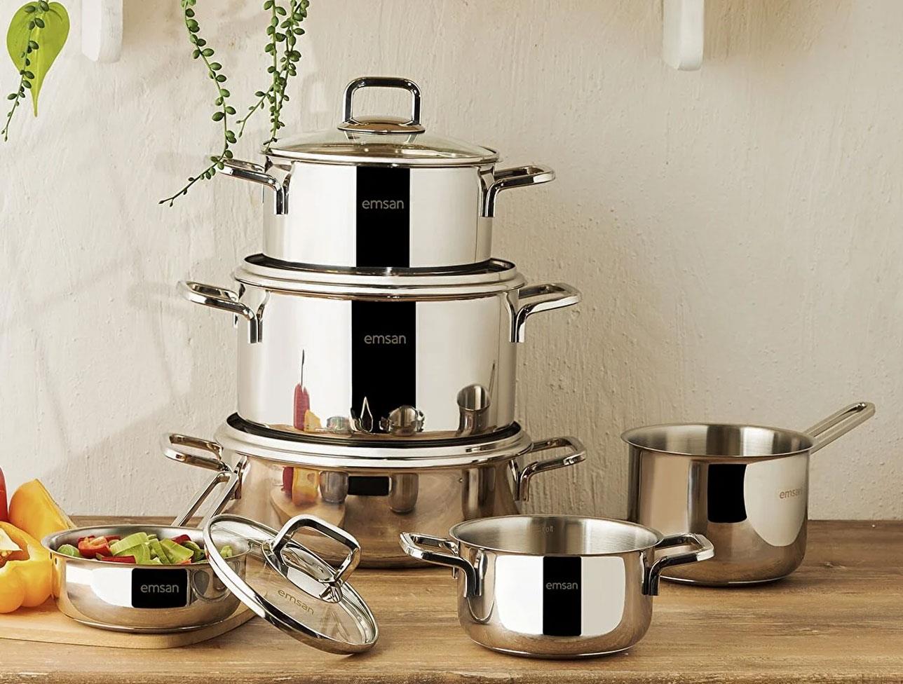 EMSAN COCINERO 10 PARÇA ÇELİK TENCERE SETİ