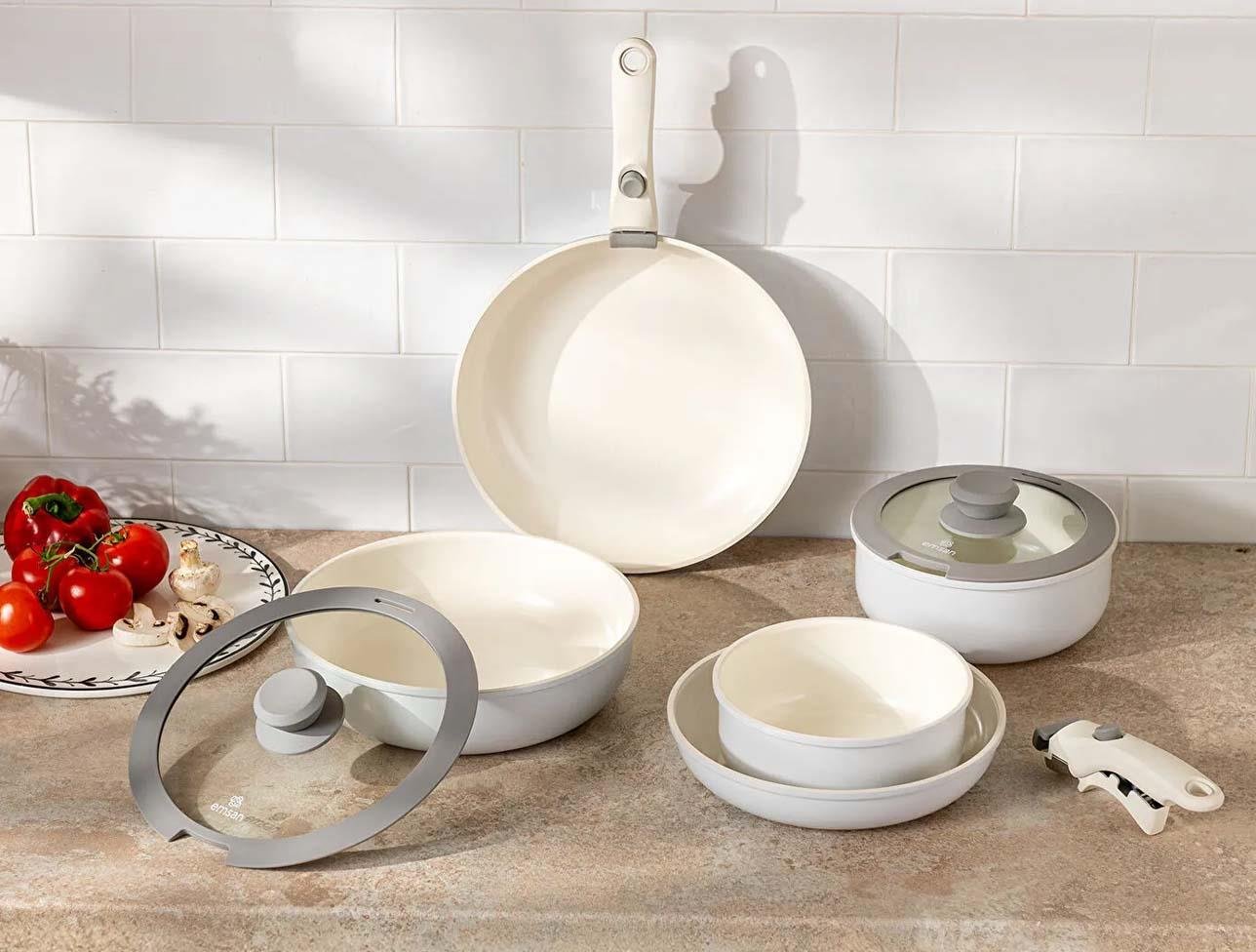 EMSAN EASY CLICK TENCERE SETİ AÇIK GRİ