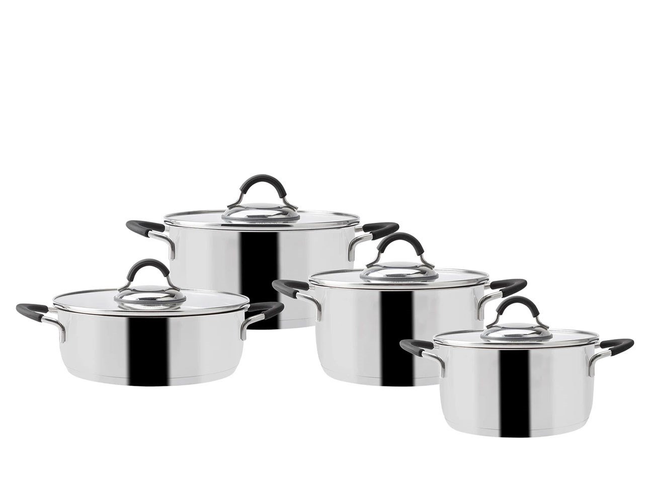 EMSAN EMSAN UNIQUE 8 PRÇ ÇELİK TENCERE SETİ