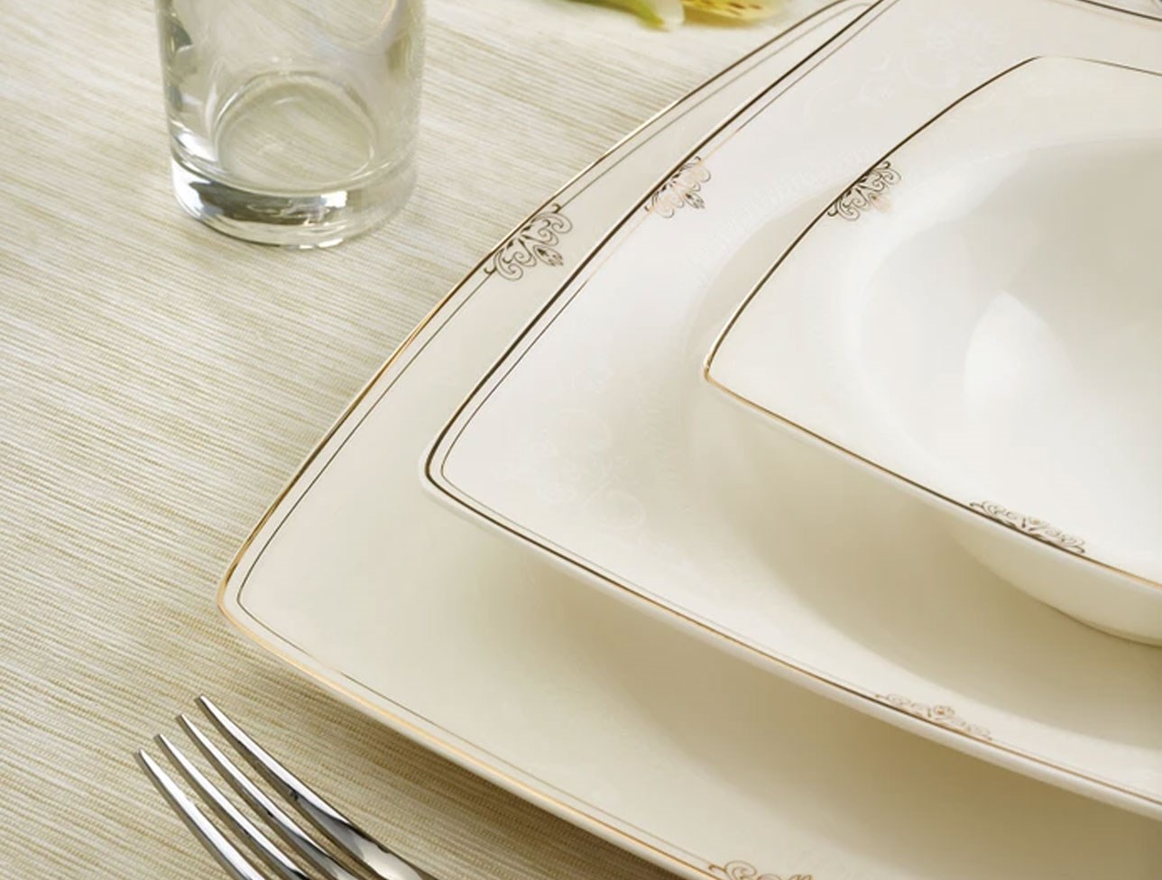 EMSAN FINE BONE ESTİVA YEMEK TAK.61 PARÇA GOLD KAR