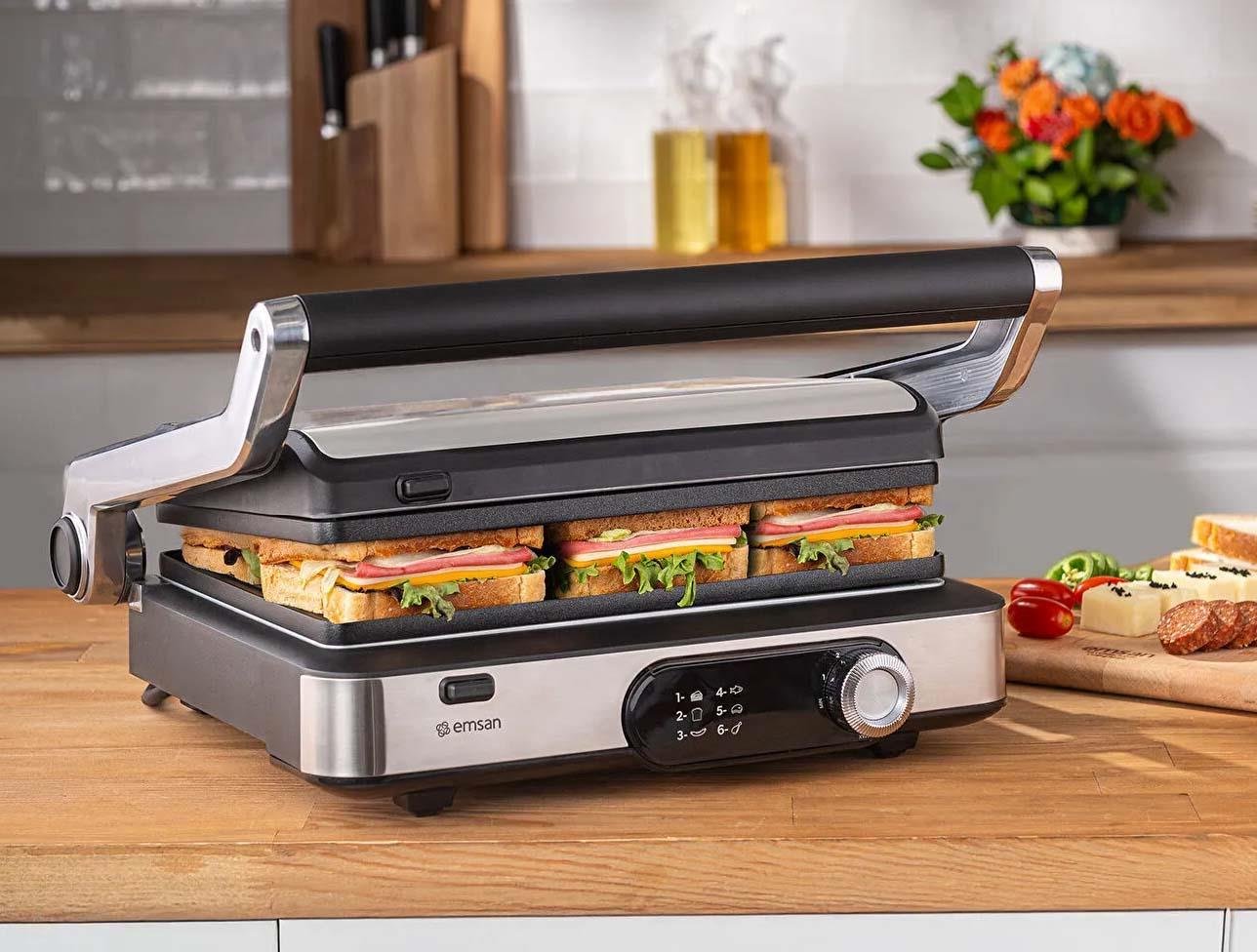 EMSAN GRİLLİANT 1347H TOST MAKİNESİ İNOX