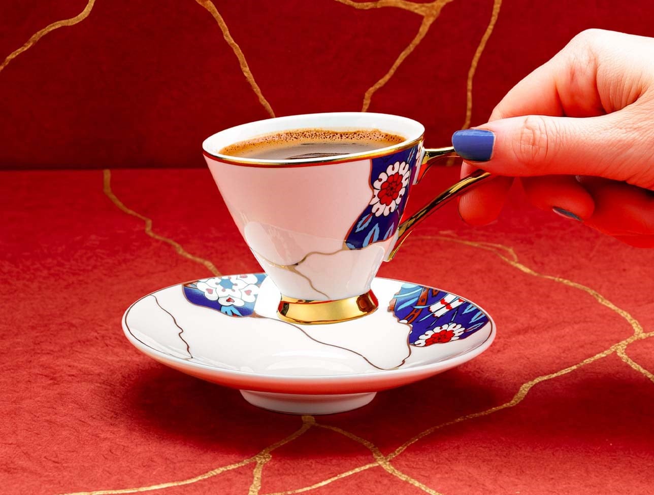 EMSAN KINTSUGI 6 KİŞİLİK KAHVE FİNCAN TAKIMI 100ML