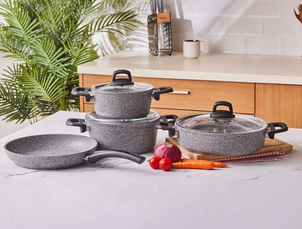 EMSAN PREMİUM GRANİT-S PRO  7 PARÇA GREY