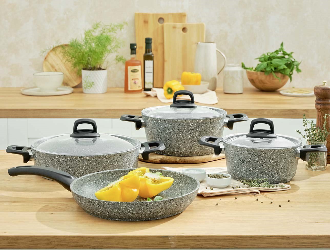 EMSAN PREMİUM GRANİT-S PRO  7 PARÇA GREY