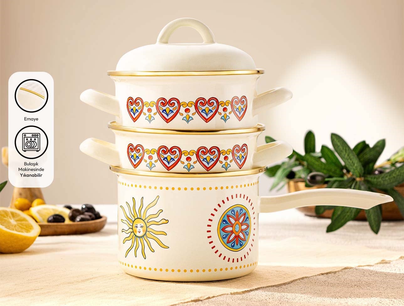 EMSAN SOLEMAR EMAYE 14 CM MİDİ MULTİCOLOR