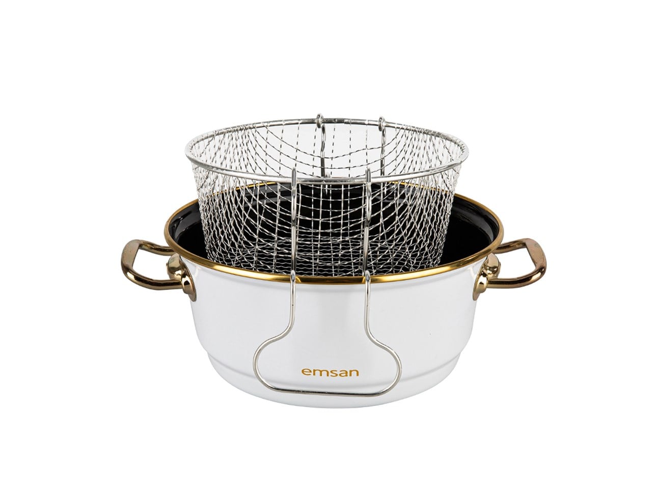 EMSAN TROY EMAYE 20 CM KIZARTMA TENCERE BEYAZ