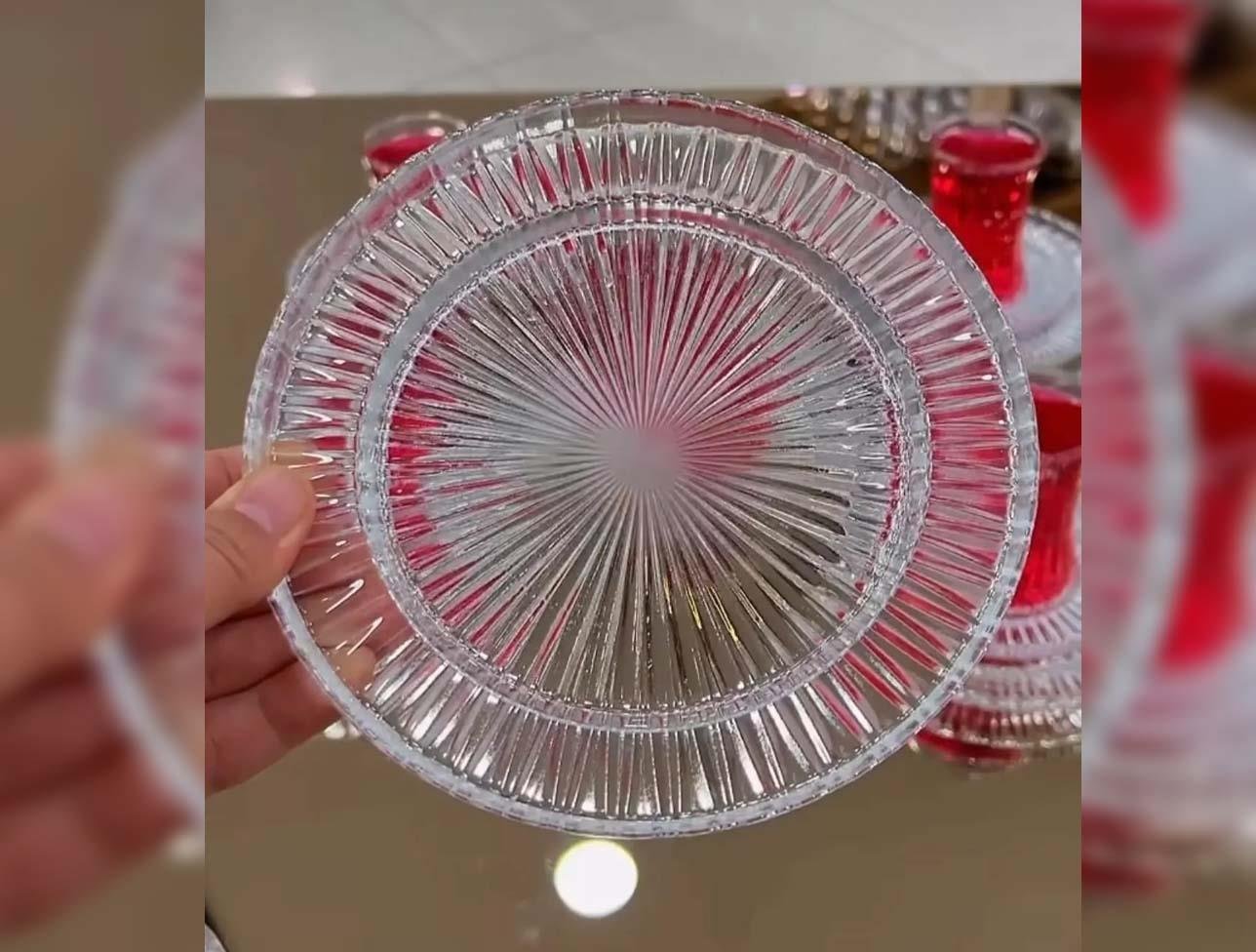 FAVORİM GLASSCOM RIVA 17 CM SUNUM TABAĞI ŞEFFAF