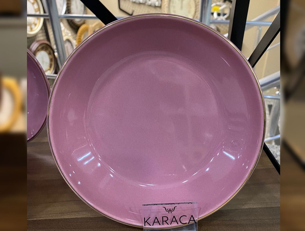 GLORE İSTANBUL SOLİD GÜL KURUSU ÇUKUR TABAK 18CM 6