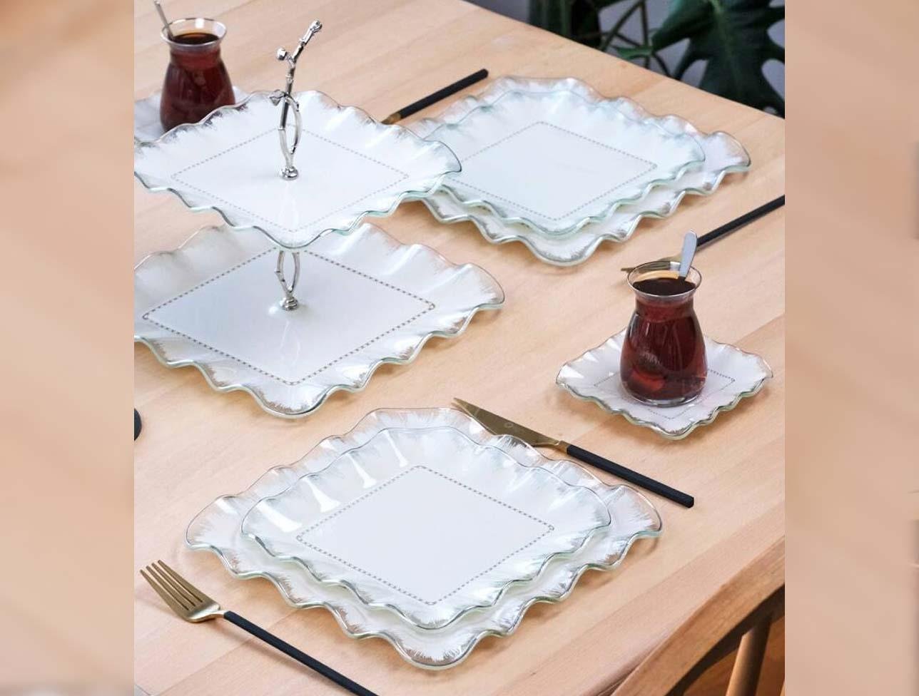 GLORE KARE LATTE ŞEFFAF PLATİN KATLI KURABİYELİK