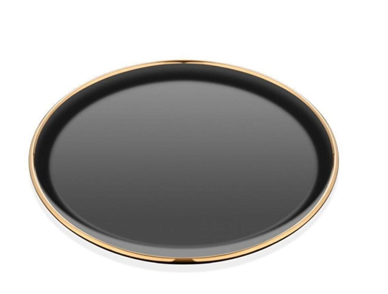 GLORE SOLİD SİYAH SERVİS TABAĞI 26 CM 6 LI