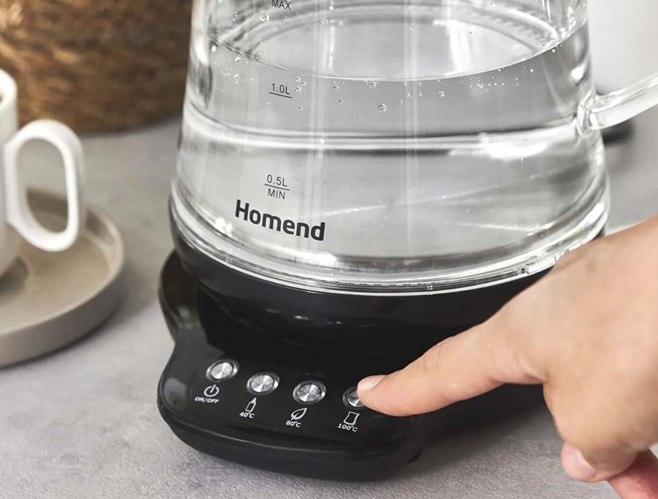 HOMEND ROYALTEA 1746H KONUŞAN CAM ÇAY MAK. SİYAH