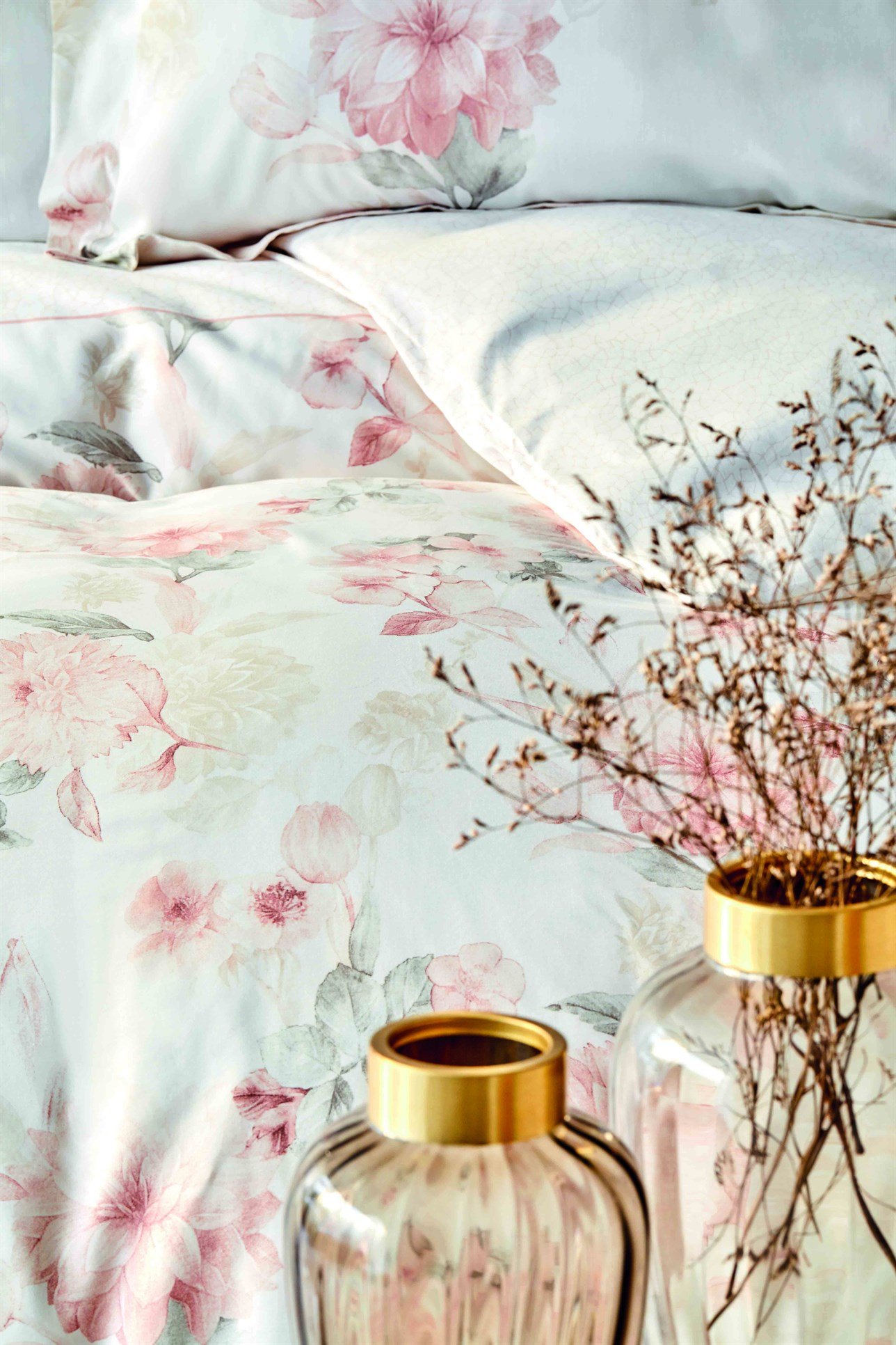 KARACA ALVİSE BLUSH SATEN ÇİFT K. NEVRESİM TAKIMI