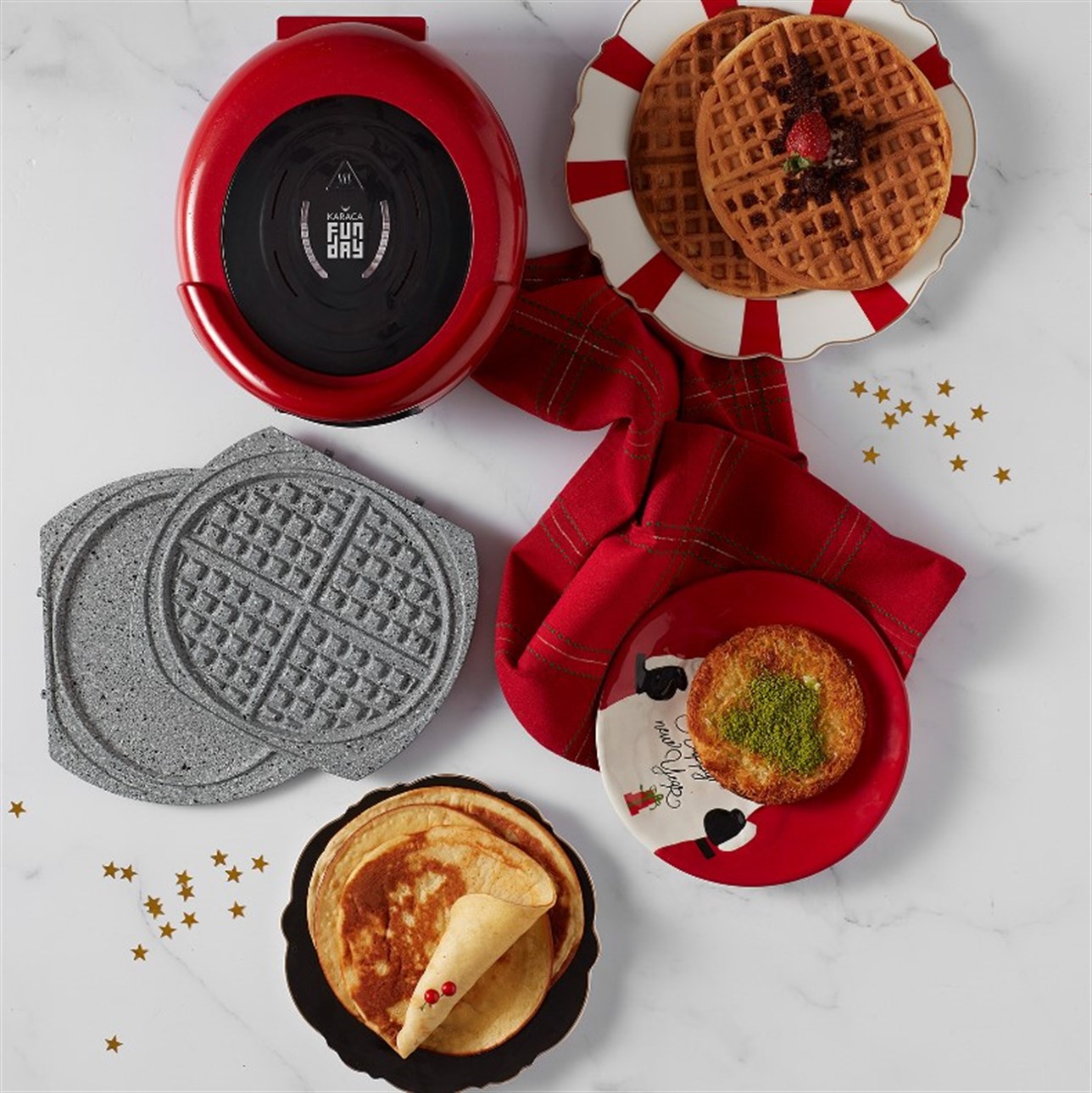 KARACA FUNDAY WAFLE MAKİNESİ REDGOLD