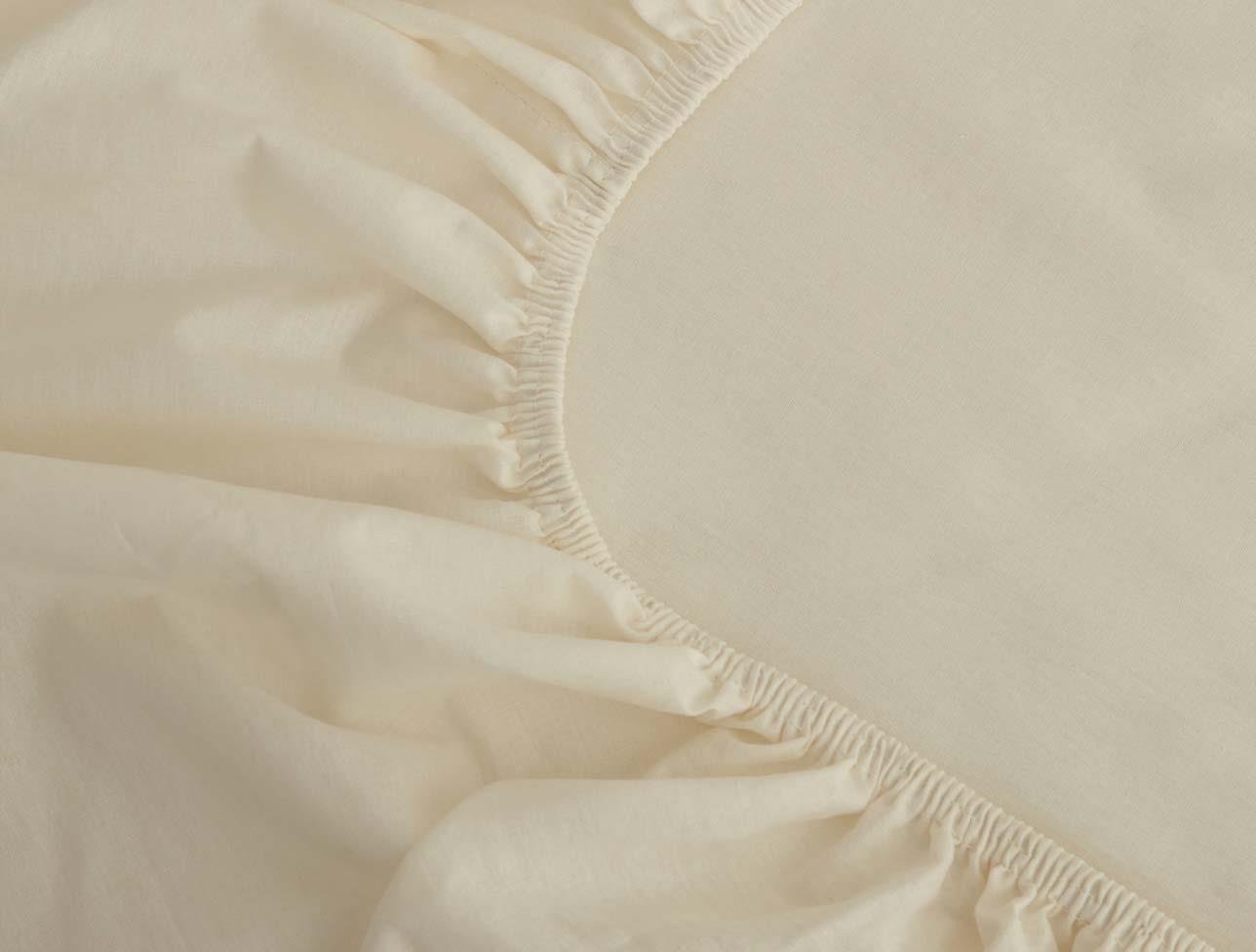 KARACA HOME BASIC FITTED 100X200+30 CM EKRU