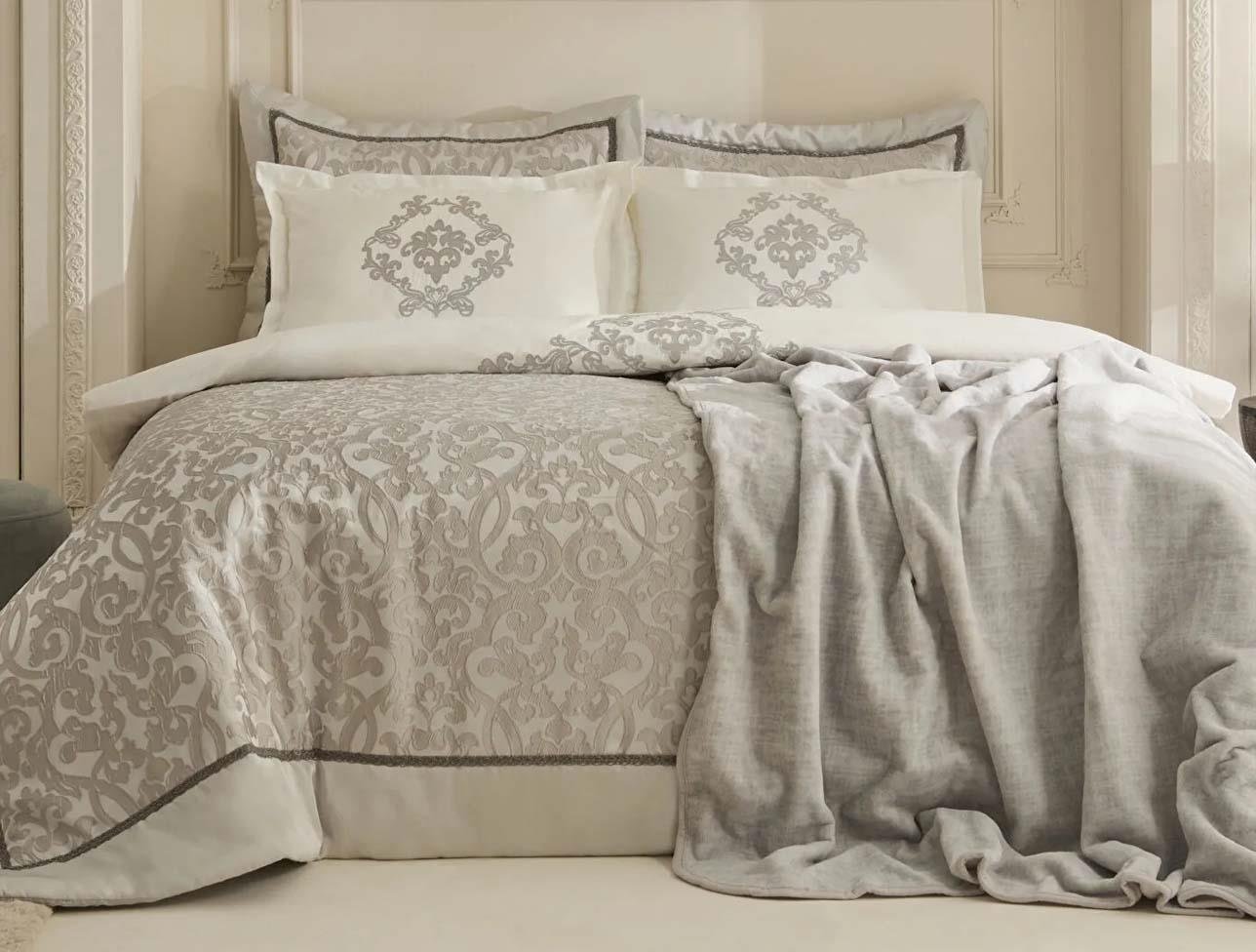 KH GRACE ÇEYİZ SETİ ÇİFT KİŞİLİK AÇIK GRİ