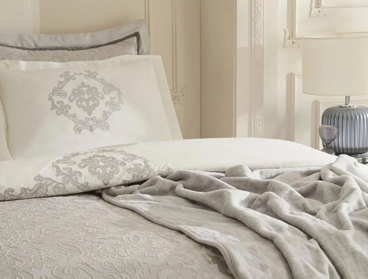 KH GRACE ÇEYİZ SETİ ÇİFT KİŞİLİK AÇIK GRİ