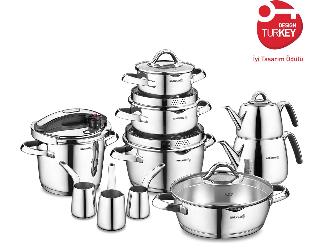 KORKMAZ A1705 VERTEX 17 PARÇA HİPER SET SİYAH