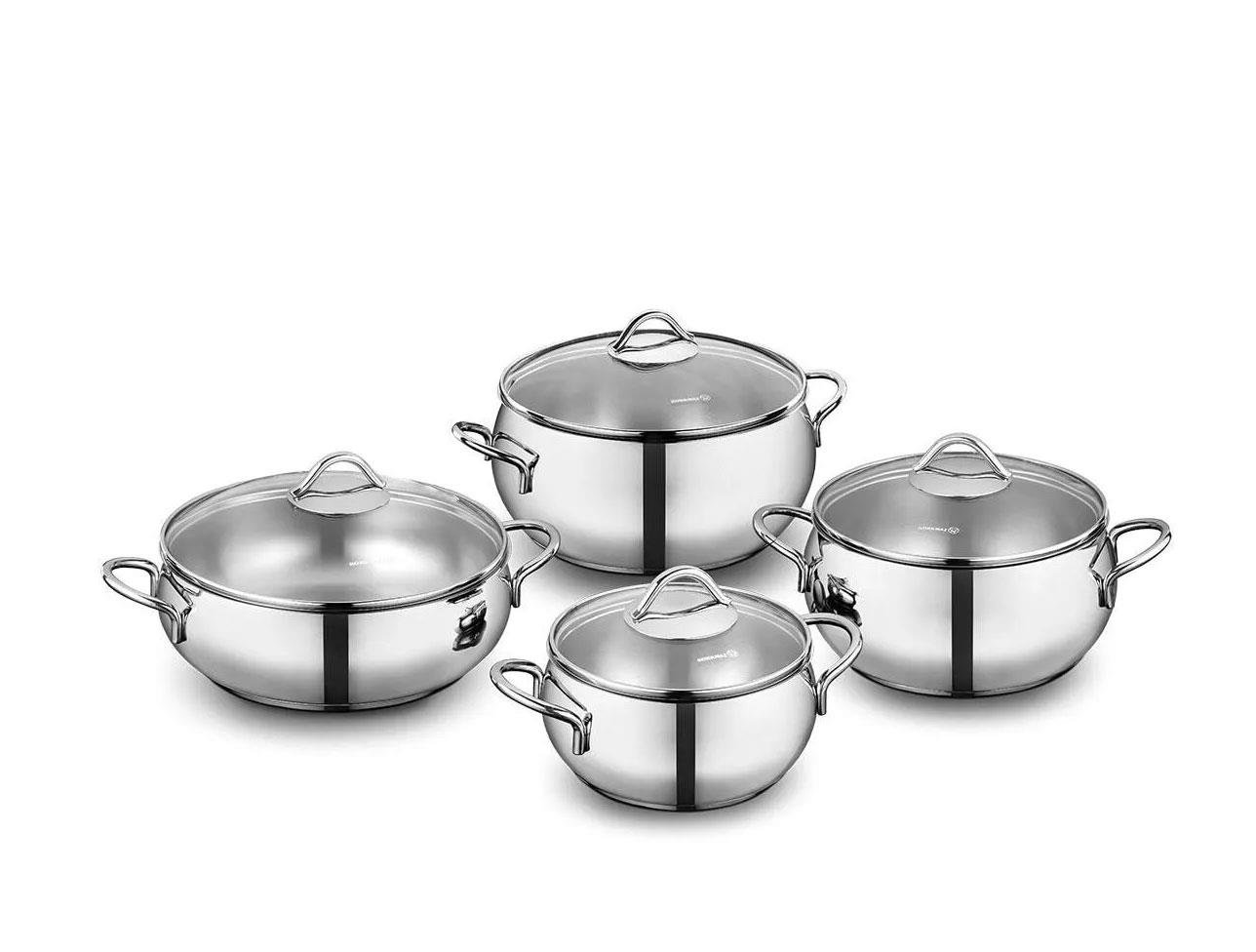 KORKMAZ A1807 TOMBİK 8 PARÇA TENCERE SETİ