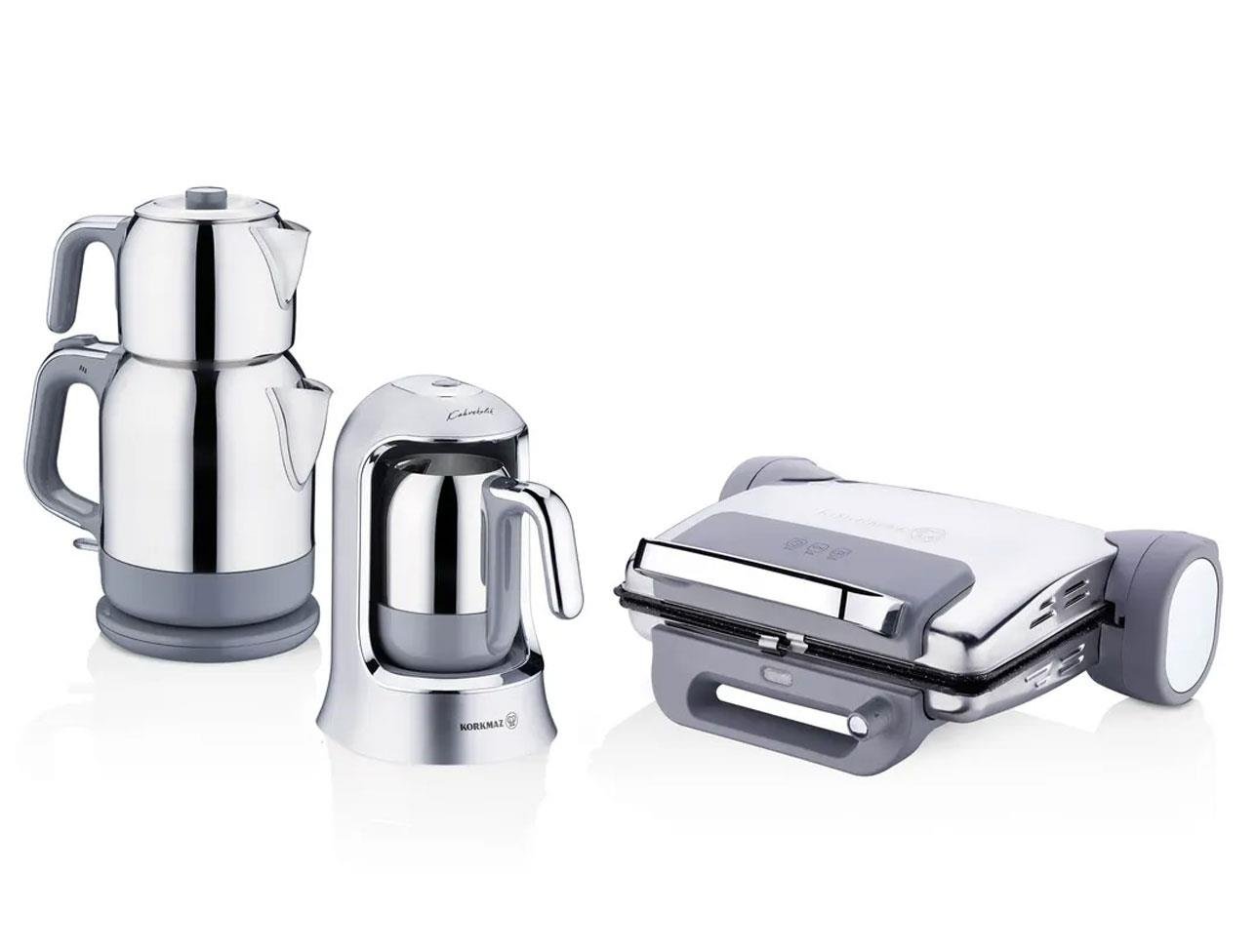 KORKMAZ A1858 INOX 7 PARÇA ELEKTRO SET