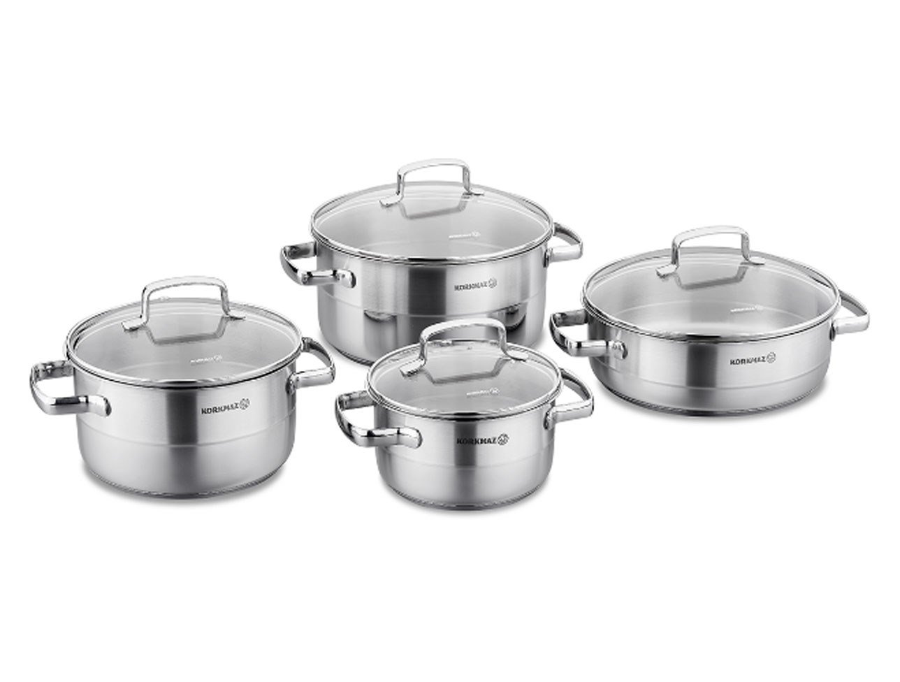 KORKMAZ A1965 STİLA 8 PARÇA TENCERE SETİ