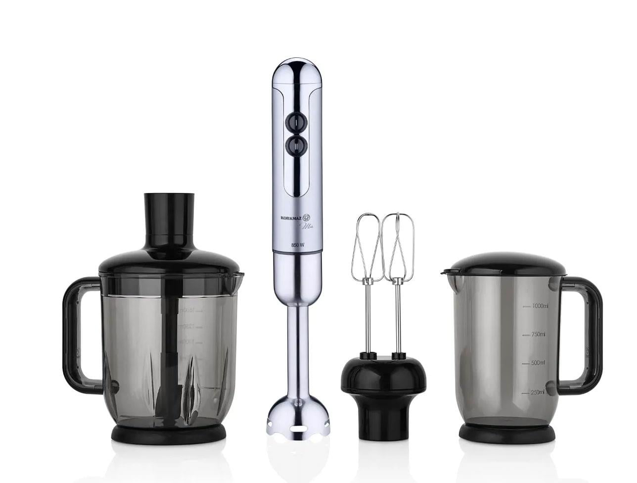 KORKMAZ A447-16 MİA MEGA BLENDER SET İNOX/KROM