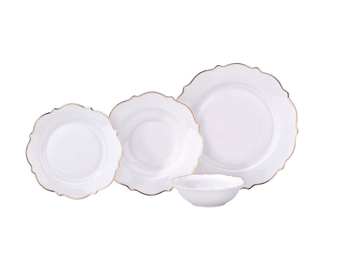 KORKMAZ A8249 ELİZA COLL.60 P YEMEK TAKIMI GOLD