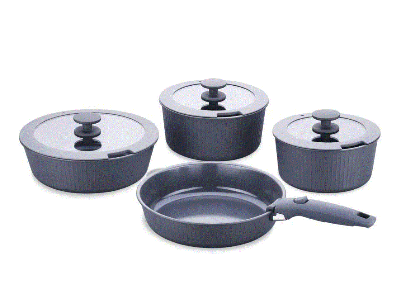 KORKMAZ NOVA 8 PARÇA TENCERE SETİ GRİ A2792-1