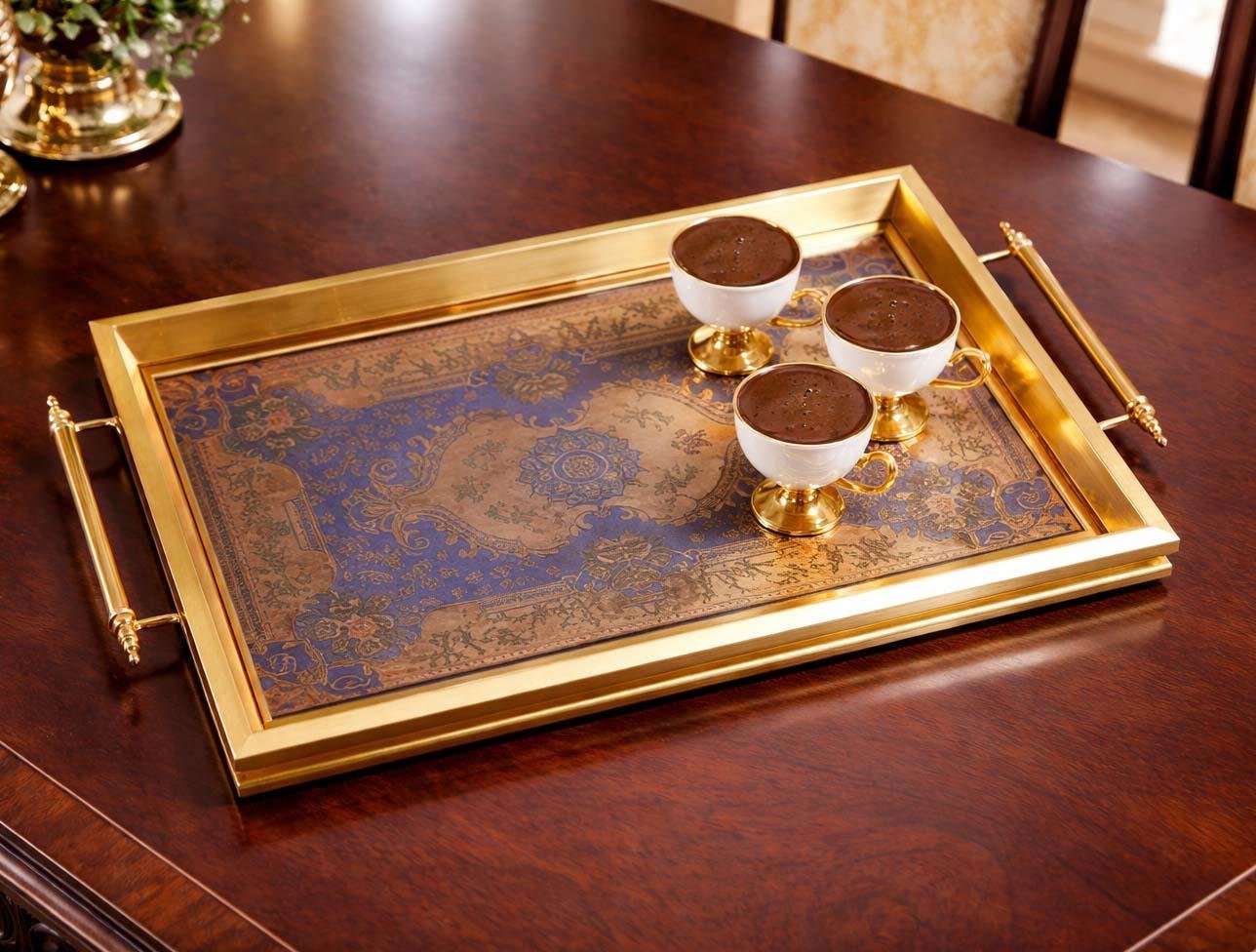 KOSOVA A-122 KULP.YALD.LÜX DİKD.TEPSİ ALTIN NAK-04