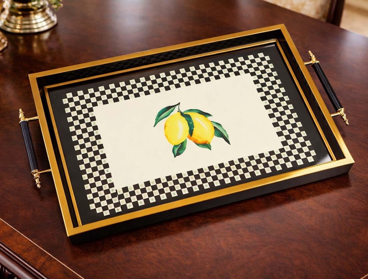 KOSOVA AVR-104 BASKILI DEKOR TEPSİ CAM ERD-0104