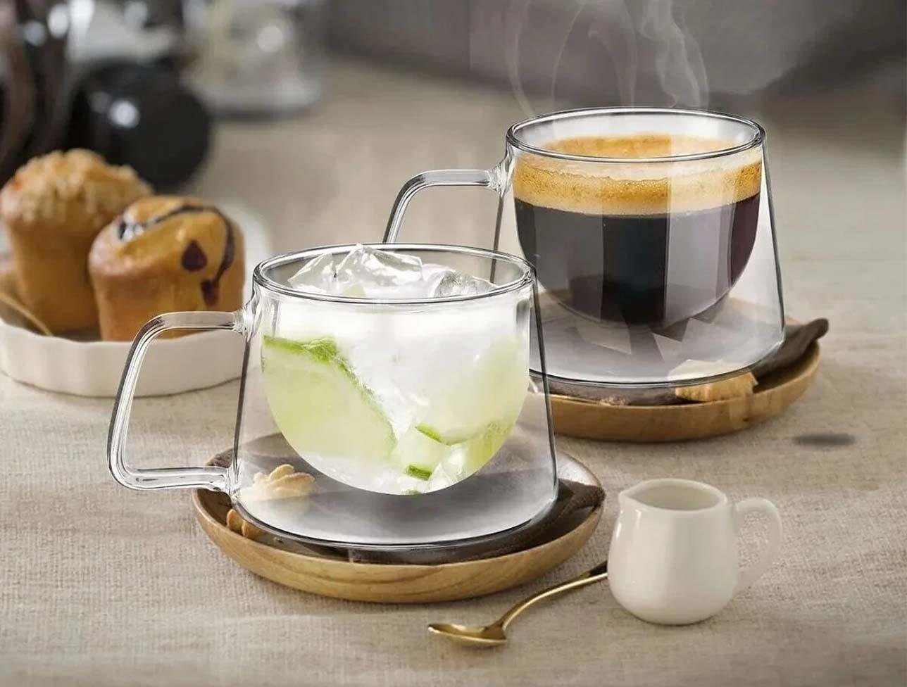 KRD HOME PLETON 2 Lİ ÇİFT CİDARLI KUPA 200 ML KRD-