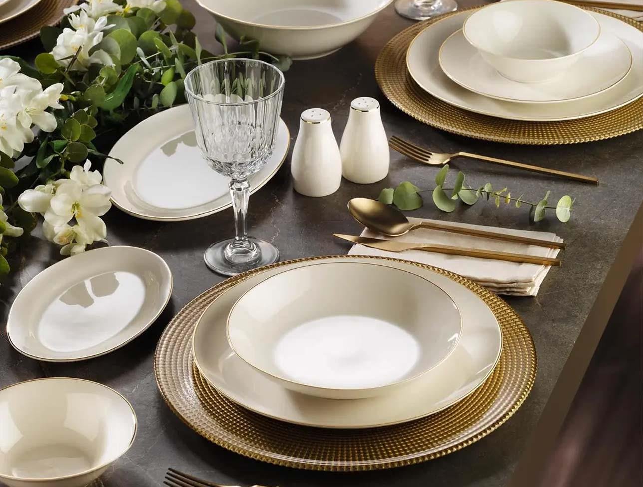 MASSİMO LUNA GOLD 30 PRÇ 6 KİŞİLİK YEMEK TK 3010