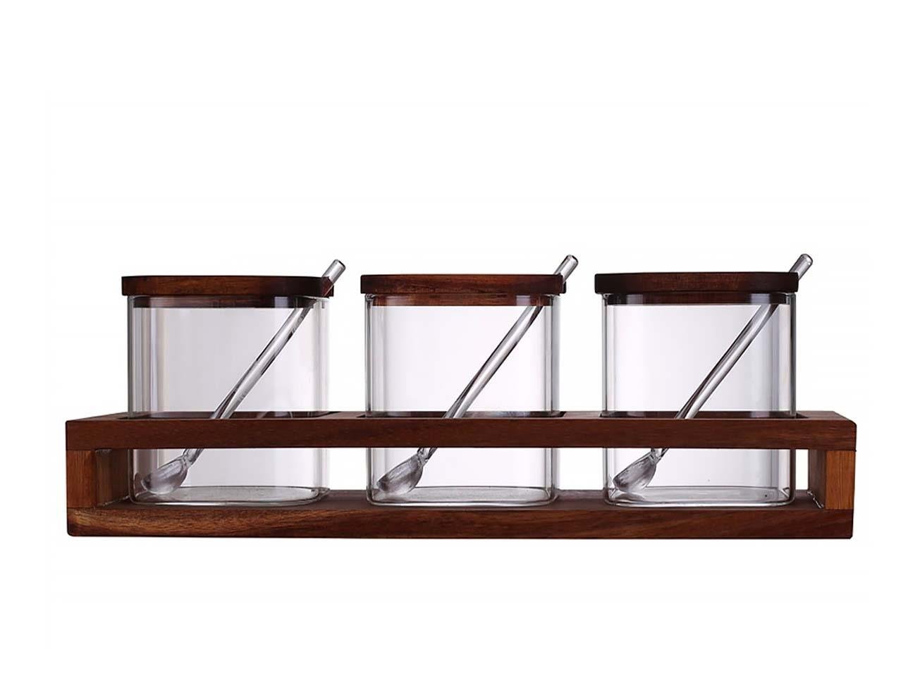 MİEN 3LÜ AKASYA CAM BAHARATLIK MIEN-1323