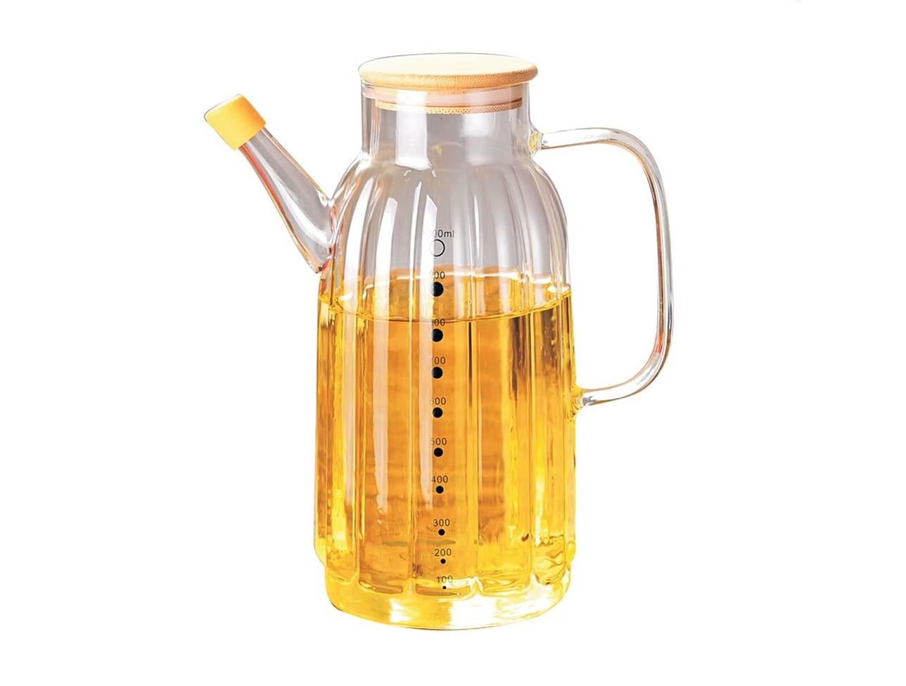 MİEN BAMBU KAPAKLI YAĞDANLIK 1000ML GLA-02