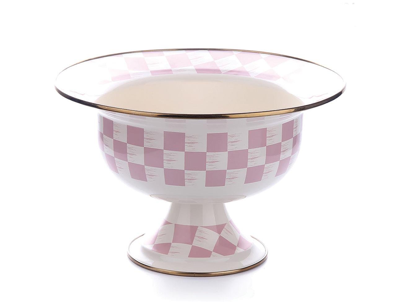 MİEN F/8 EMAYE 26CM BÜYÜK AYAKLI MEYVELİK PEMBE