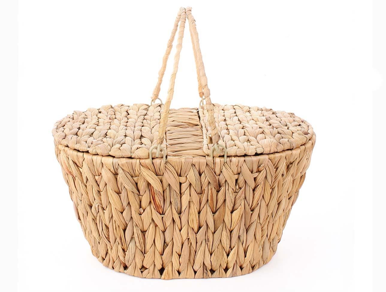MİEN HASIR KAPAKLI OVAL SEPET CAC-01